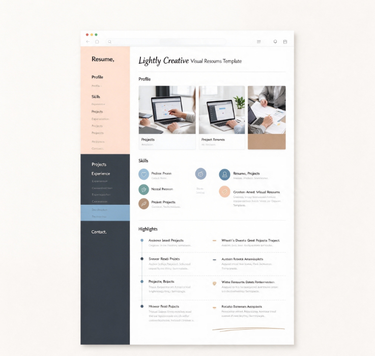 Lightly Creative Visual Resume Template