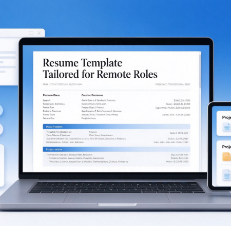 Resume Template Tailored for Remote Roles