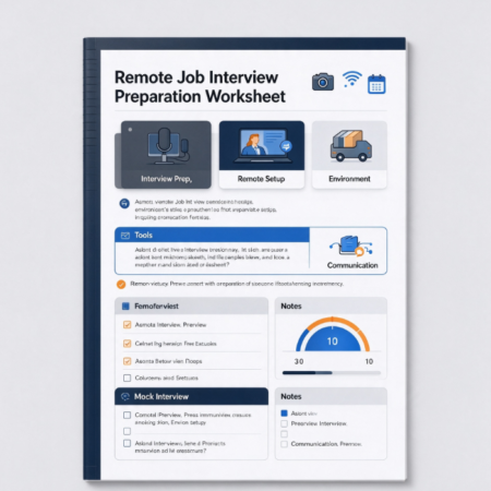 Remote Job Interview Preparation Worksheet